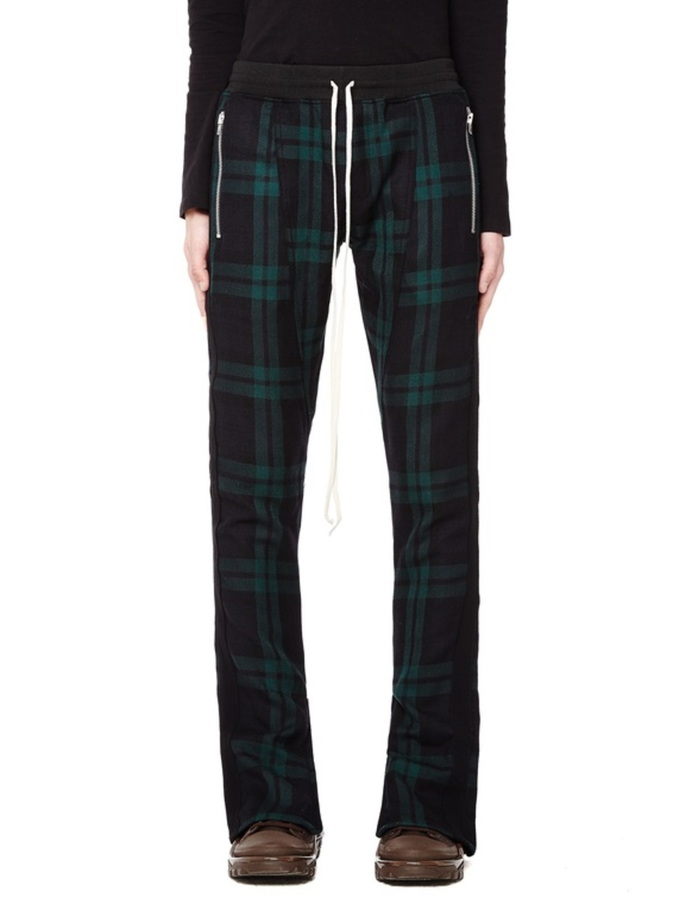 Fear of God 5th Collection Tartan Wool Track Pants Green Plaid - Size M